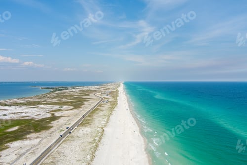 Preview: Aerial view of the beach in Pensacola, Florida
