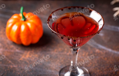 Preview: Halloweens drink red martini cocktail