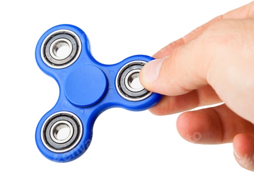 Preview: Playing with a blue Fidget Spinner