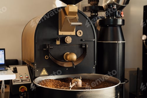 Preview: Professional coffee roasting machine in process