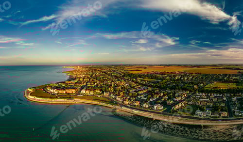 Preview: Aerial view of Westgate on Sea, Margate, Kent, UK