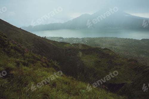 Preview: Beautifull mountain in the morning mist , Batur, Bali, Indonesia