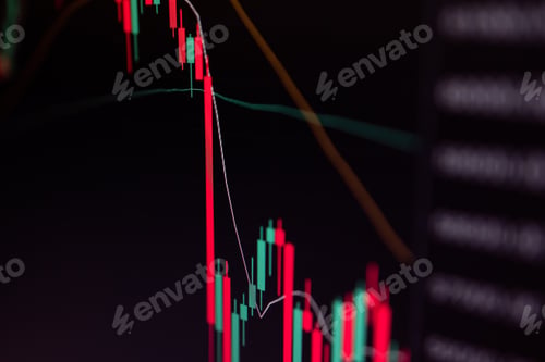 Preview: Bitcoin and Cryptocurrency stock market exchange candlestick chart