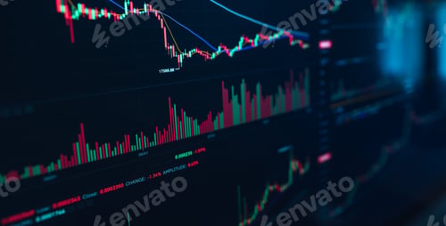 Preview: Technology stock market graph on computer
