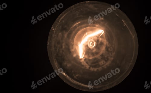 Preview: A Filament bulb lighting at night