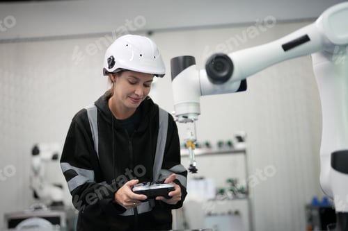 Preview: Business industry innovation technology, people with tech Innovation technological progress concept.