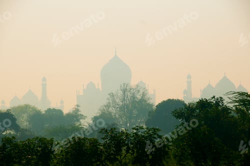 Preview: Taj Mahal View from the bank of the Yamuna River,