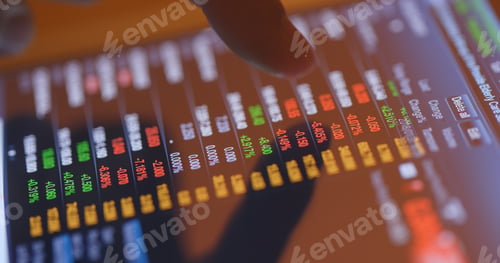Preview: Finger touch on stock market data