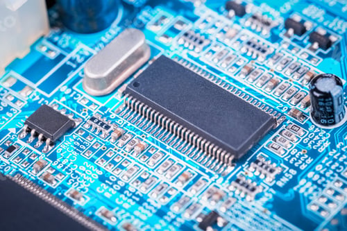 Preview: computer motherboard closeup
