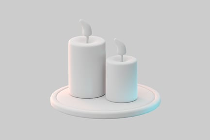 Preview: Simple decorative candle holder duo