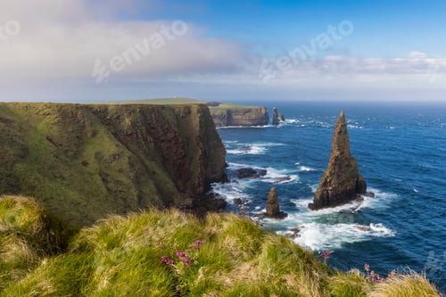 Preview: UK, Scotland, Caithness, Coast of Duncansby Head, Duncansby Stacks