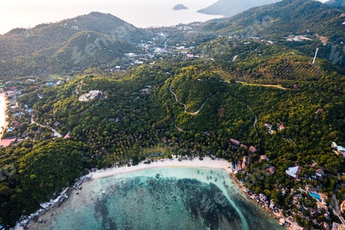 Preview: tropical island and sea view form above