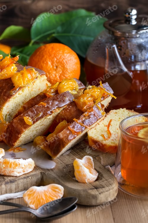 Preview: Tangerine cake with tea