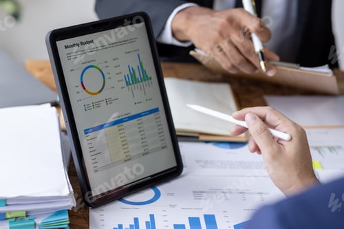 Preview: Business Documents, Auditor business Team checking searching document legal prepare paperwork or rep