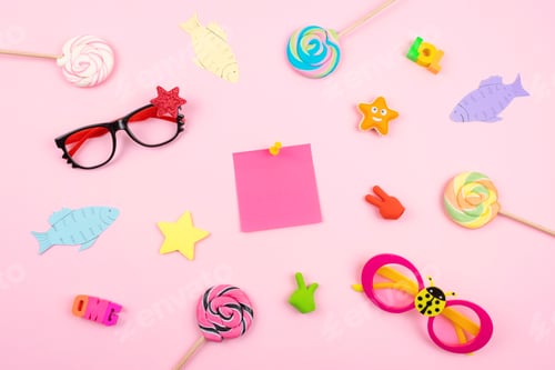 Preview: April Fools' Day celebration background with paper