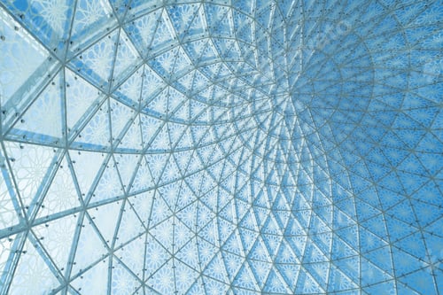Preview: Construction architecture structure. Glass facade design