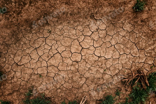 Preview: Drought background, top view of dry earth soil texture