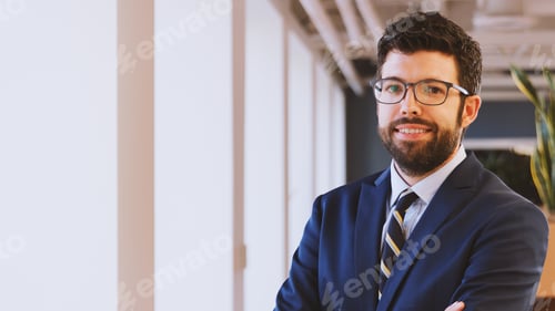 Preview: Portrait Of Smiling Mature Businessman In Modern Office