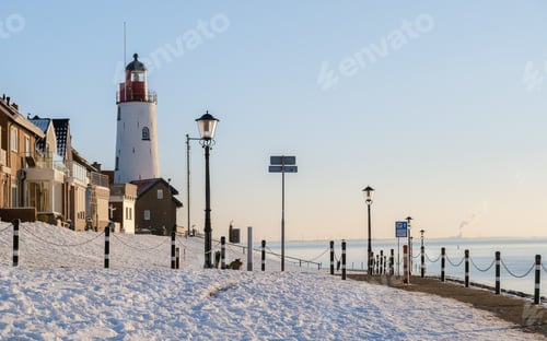 Preview: Lighthhouse of Urk Netherlands during sunset in the Netherlands