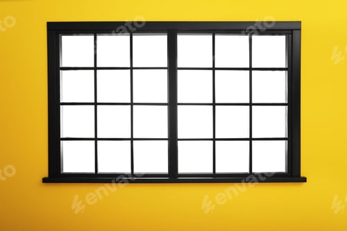 Preview: Empty colorful wall with window. Home interior