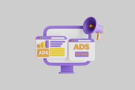 Preview: Ads graphic with purple megaphone