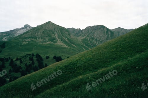 Preview: Mountain landscape along the road to Col d Allos, Provence-Alpes Cote d Azur, France