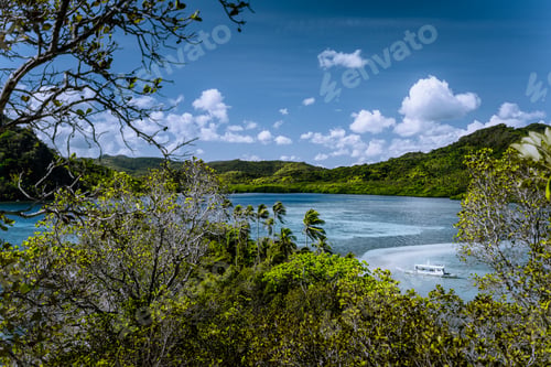 Preview: Amazing natural wonder exotic tropical Vigan Snake Island. El Nido Marine Reserve Park, Philippines