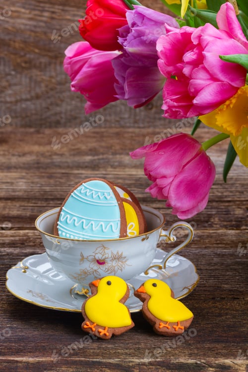Preview: Cup with easter cookies