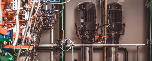 Preview: Industrial water pump in engine room with automated control systems for efficiency