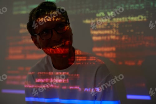 Preview: Computer hacker working late