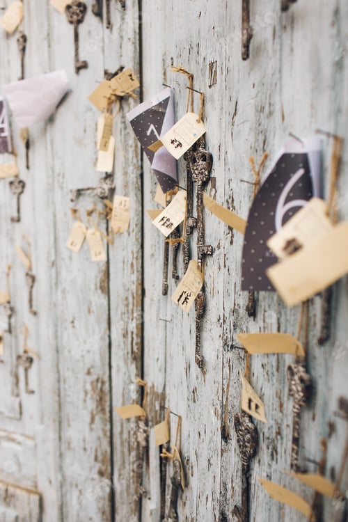 Preview: Decoration objects for events and weddings in rural and retro style.