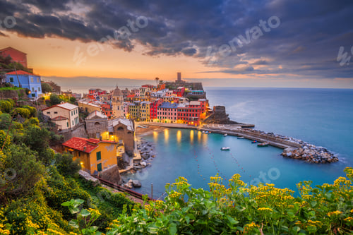 Preview: Vernazza, La Spezia, Liguria, Italy in the Cinque Terre Region