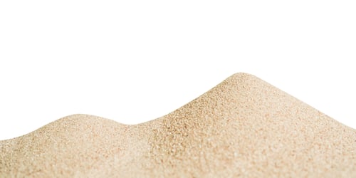 Preview: Pile Sand Beach Sea Isolated on White Background