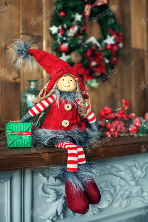 Preview: Background. Christmas gnome. The concept of Christmas and New Ye