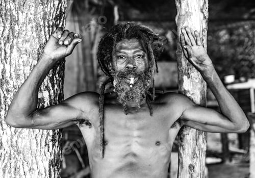 Preview: Black man smoking cigar