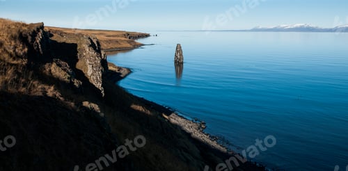Preview: Scene of tranquility and relaxation in a calm sea in nature