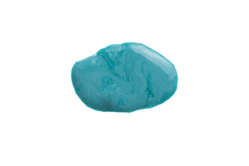 Preview: Blot of nail polish isolated on white. Leaking metallic blue nailpolish.