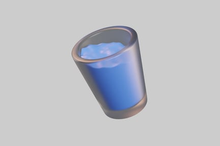 Preview: Blue liquid in glass container