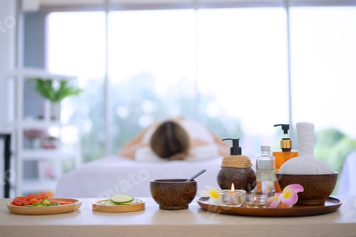 Preview: Pretty women spend time at resort and spa hotel.