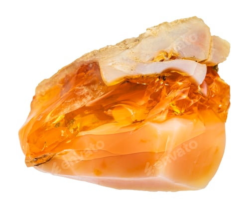 Preview: rough precious opal and fire opal gem isolated