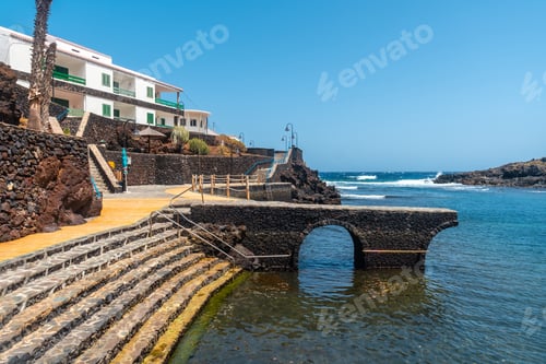 Preview: Promenade by the sea in the village of Tamaduste on the island of El Hierro, Canary Islands, Spain