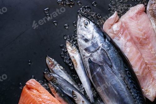 Preview: Vatiery of raw fresh fish