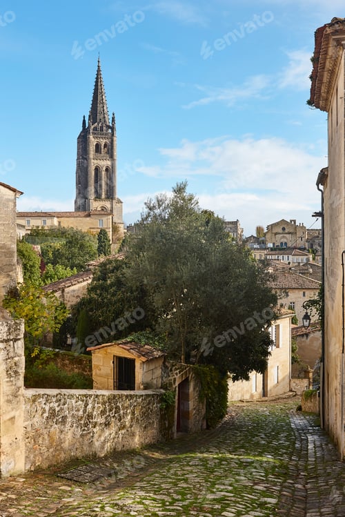 Preview: Historical stone viticulture village of St. Emilion. Aquitaine, France