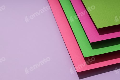 Preview: Mockup, abstraction, colorful colored paper, top view