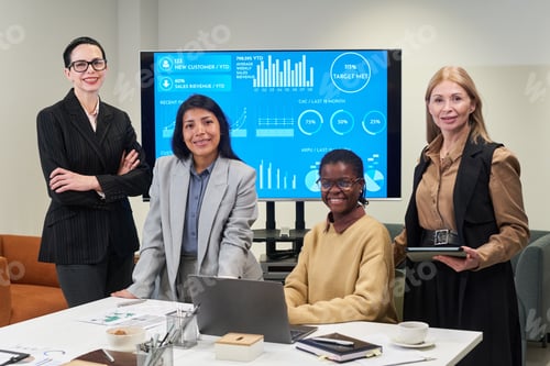 Preview: Diverse Businesswomen Collaborating during Corporate Presentation