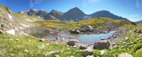Preview: Beautiful summer landscape of Caucasus mountain lake.