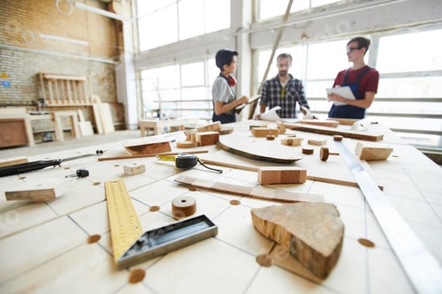 Preview: Carpenters tools on wooden table