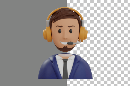 Preview: Call Operator 3D Illustration