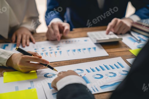 Preview: Business team discussing meetings and briefing strategies. business strategies for profitable econom