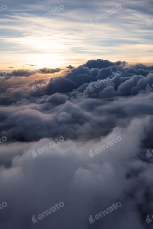 Preview: Aerial Canadian Mountain Landscape. Nature Background